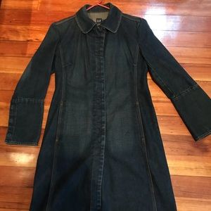 Gap Long Jean Jacket Small Women